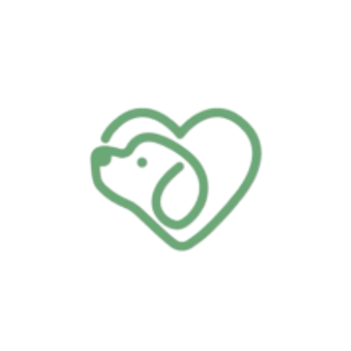 Green Snoot Pet Care, heart, dog, sniffing, dog in a heart