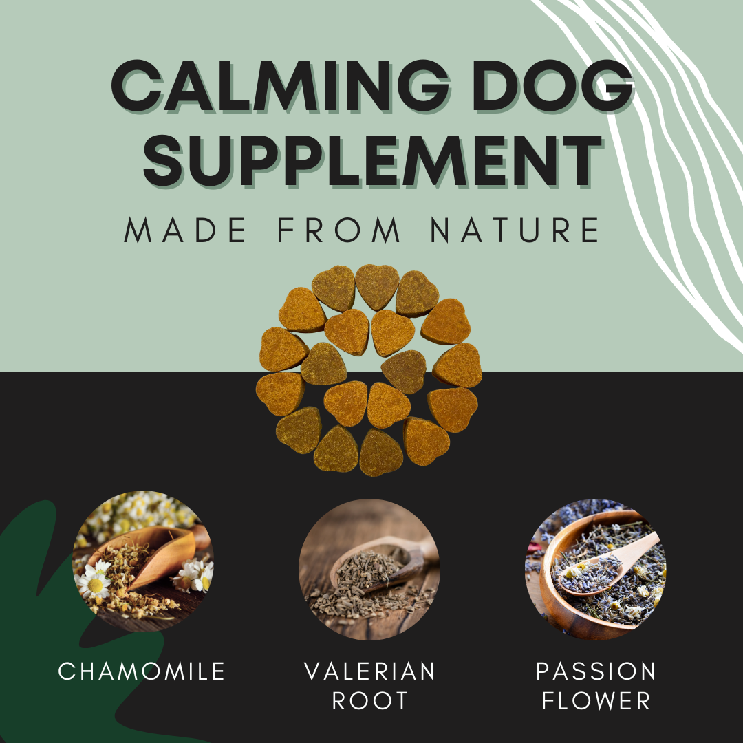 Calming Behavioral Dog Supplement, Helps Promote Relaxation, Reduce Stress, Storm Anxiety, Motion Sickness for Dogs